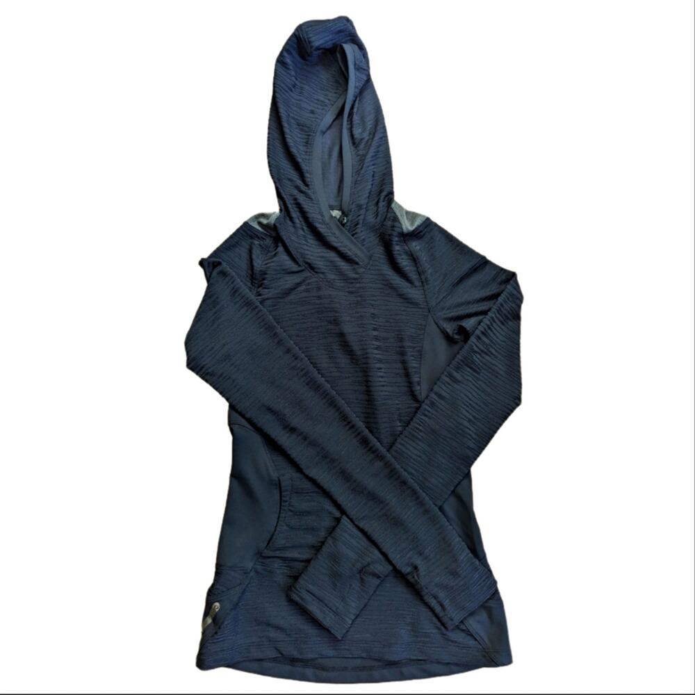 Pearl Izumi Flash Pullover Black Long Sleeve Cycling Textured Hoodie Size S
